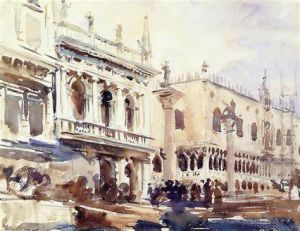 The Piazzetta and the Doge\'s Palace -  John Singer Sargent oil painting